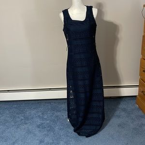 Navy blue maxi dress